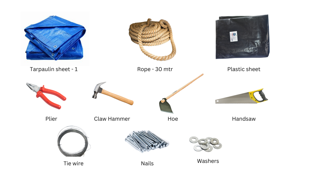 Emergency Shelter Kit Contents